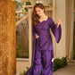 Arosh Purple Cotton Farshi Salwar Set